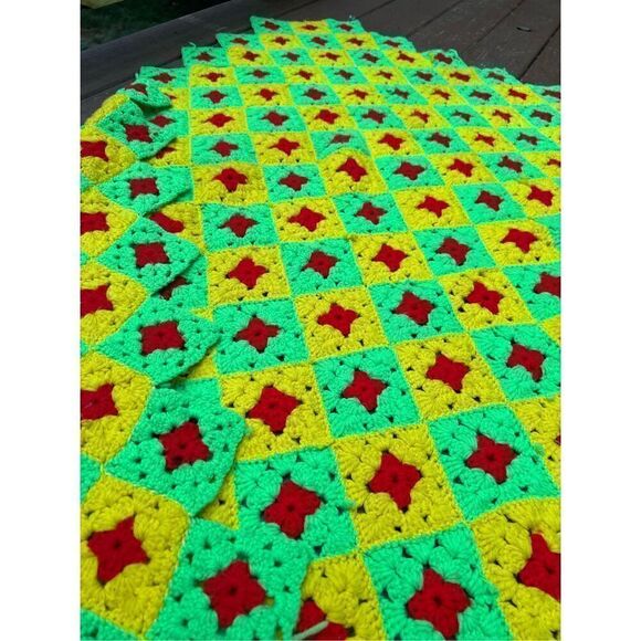 Vintage MCM Afghan Mod Throw Blanket - Picture 6 of 7